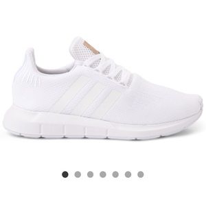 Womens adidas Swift Run Athletic Shoe - White Monochrome